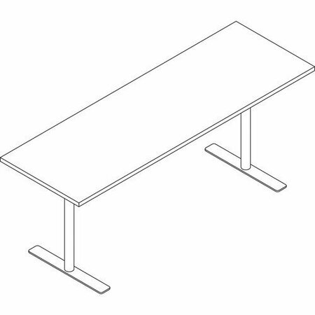 GROUPE LACASSE Table, Rect, Mobile, 60inWx24inDx29inH, Bourbon Cherry LAST1SRC2460TB